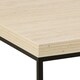 image 5 of Barossa Coffee Table with Light Oak Top & Black Steel Base 110x55x45cm