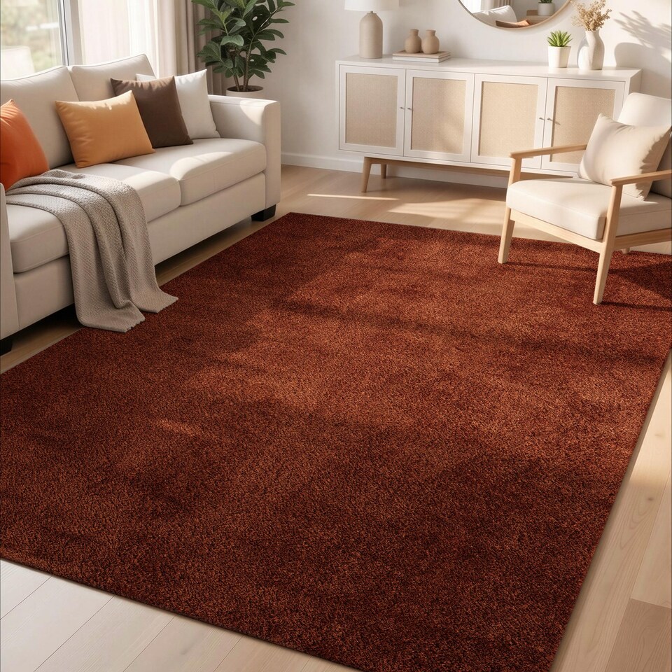 image 1 of Comfy Washable Low Pile Living Room Plain Area Rug