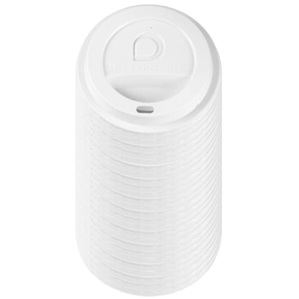 White Hot Drinks Sip-Thru Lid with Drinking Hole - Pack of 25
