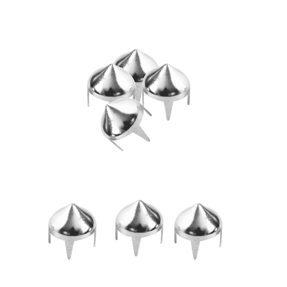 image 1 of 8mm High Cone Punk Studs Hand Pressed Leather Rivets - 50pcs