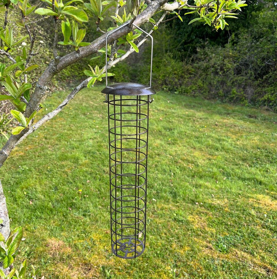 image 1 of Large Metal Hanging Fatball Garden Bird Feeders (Set of 4)