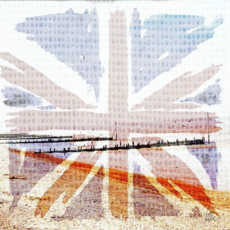 image 1 of Union jack beach (Canvas Print) 60" x 40"