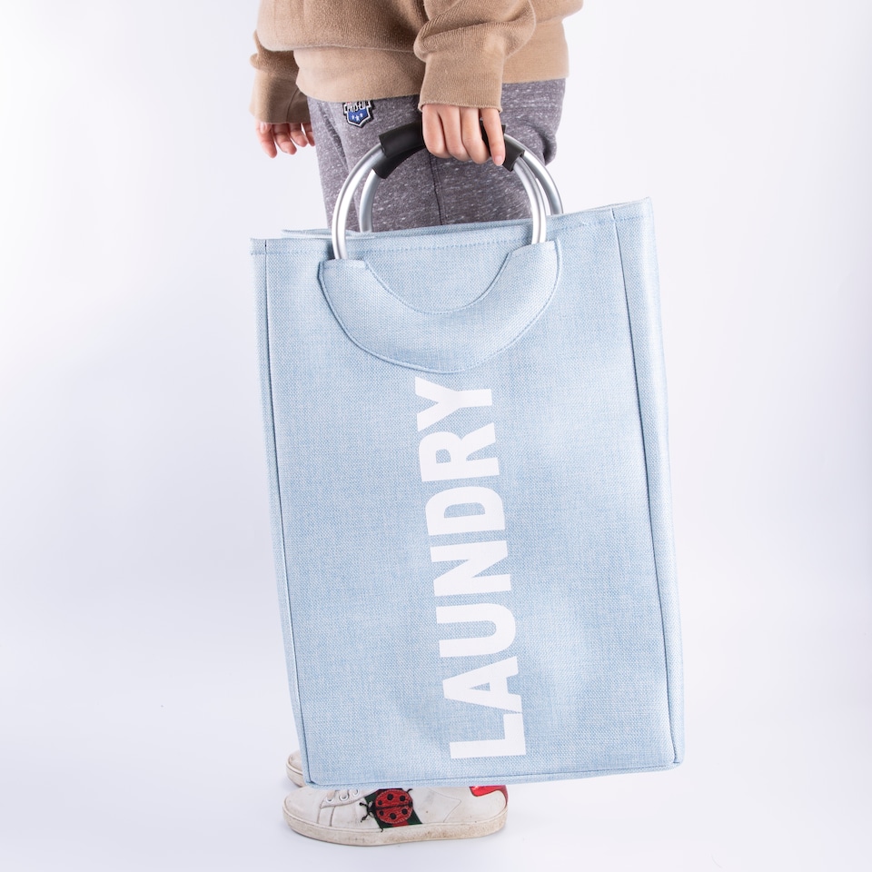 image 1 of Wickerfield Foldable Fabric Laundry Bag with Carry Handles