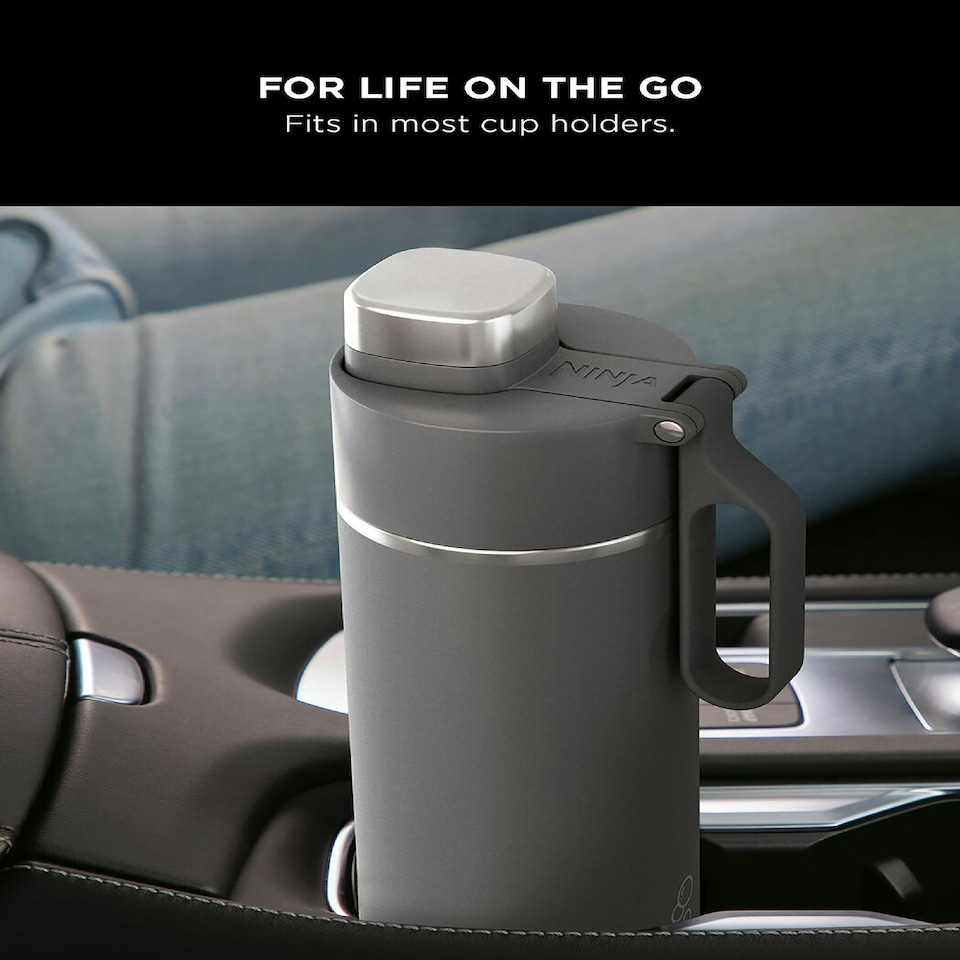 image 1 of Ninja Thirsti 530 ml Travel Bottle in Grey DW1801EUUKGY Grey