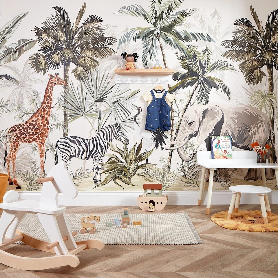 image 1 of Vintage Explorer Full Wall Mural | Multi | Multicoloured | XX Large (450cm x 240cm)