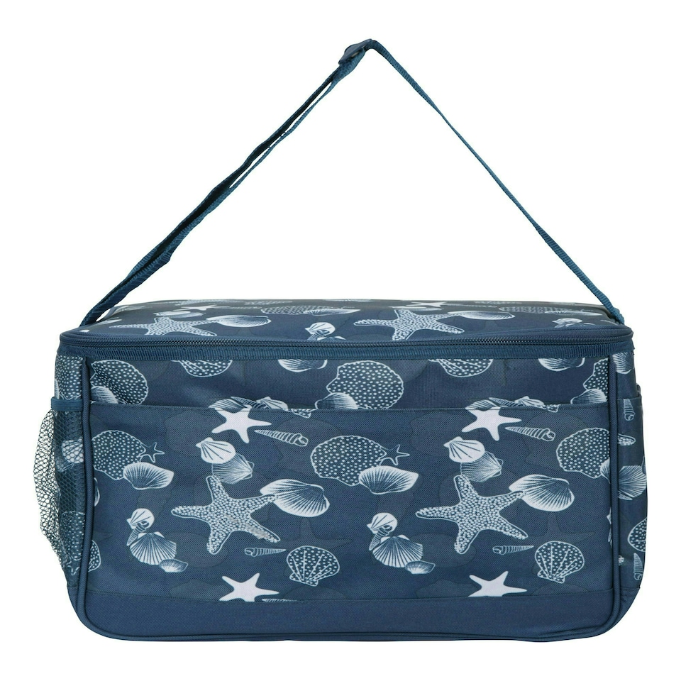 image 1 of Mountain Warehouse 25L Picnic Camping Coolbag Lightweight Durable Adjustable Bag Blue | Light Blue