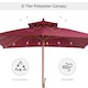 image 4 of Outsunny 3M Garden Parasol Patio Bamboo Sun Umbrella Sun Shade Outdoor Canopy