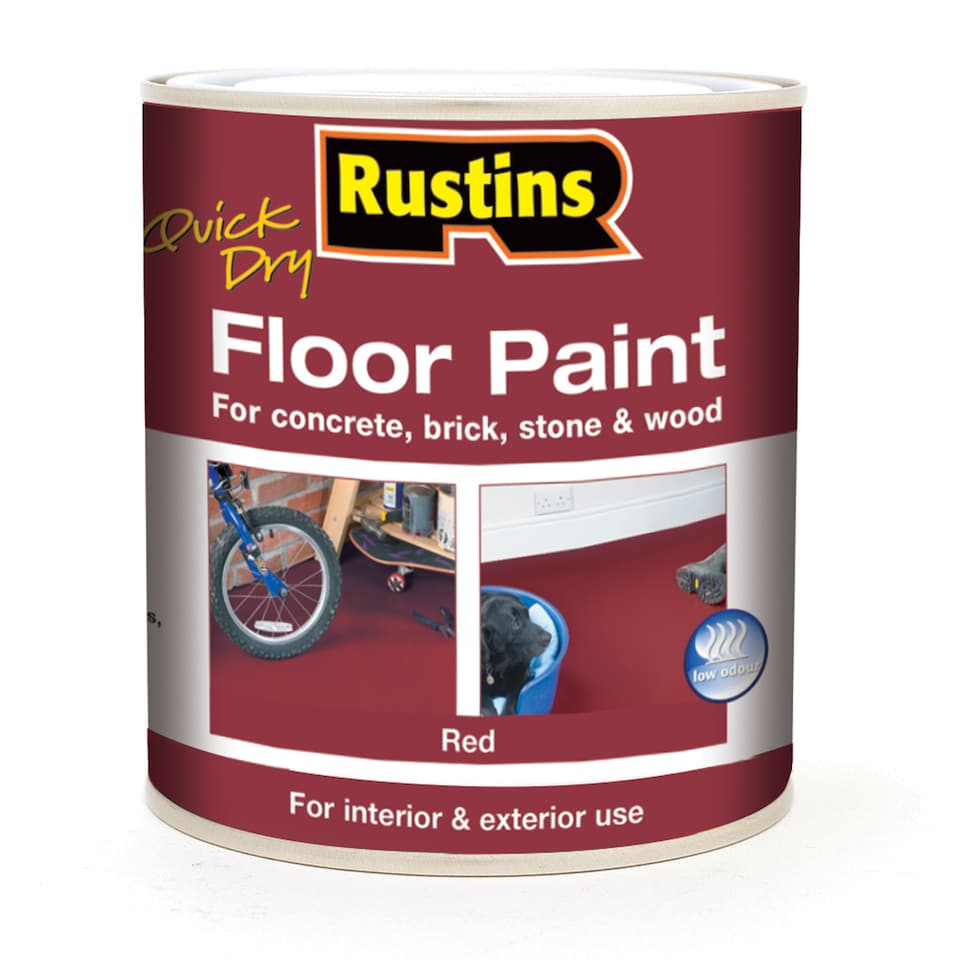 image 1 of Rustins Quick Dry Floor Paint Red 1L | Red | 1