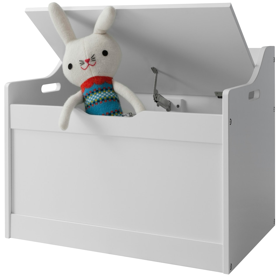 image 1 of Lola Toy Box Storage Organiser in Classic White White