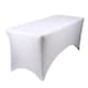 image 1 of Harbour Housewares Rectangular Spandex Fitted Tablecloth - 6ft (180cm) - White | White | White