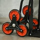 image 9 of DURHAND Trolley Hand Trucks 6-Wheels Foldable Load Cart Steel, Red