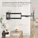 image 3 of VonHaus Long Reach Articulating TV Wall Bracket for 40-85" Screens