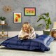 image 3 of icon Bazaar Bag Navy Blue Giant Indoor Outdoor Bean Bag Lounger Blue | Blue