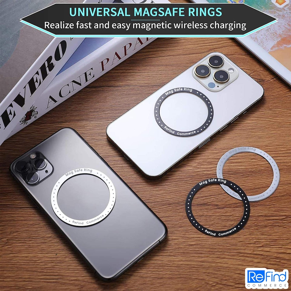image 1 of 6pcs MagSafe Ring for Phone Conversion Wireless Charger & Wallet