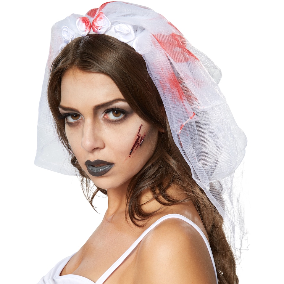 image 1 of Spooky Bride - Halloween fancy dress costume for women | White | white | 1