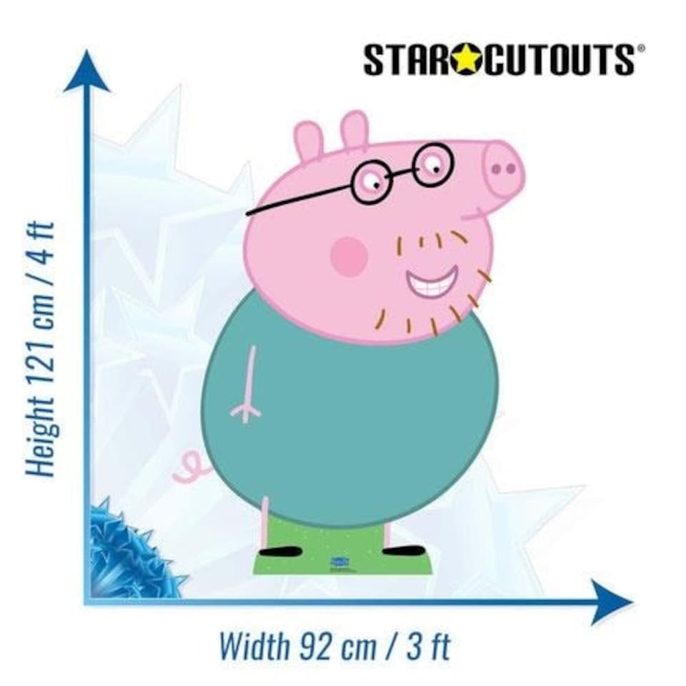 image 1 of Daddy Pig (Peppa Pig) Cardboard Cutouts Decoration Pack