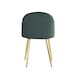 image 4 of Set of 4 Lucia Ergonomic Velvet Dining Chairs with Wooden Legs, Modern Upholstered Accent Chair | Green