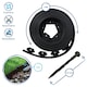 image 3 of Harbour Housewares Flexible Plastic Lawn Edging with 40 Pegs & Mallet - 10m x 4cm - Black Black
