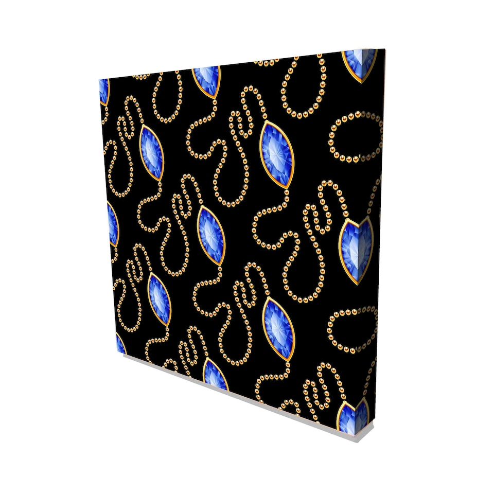 image 1 of Golden chains and gemstones (Canvas Prints) 30cm x 30cm