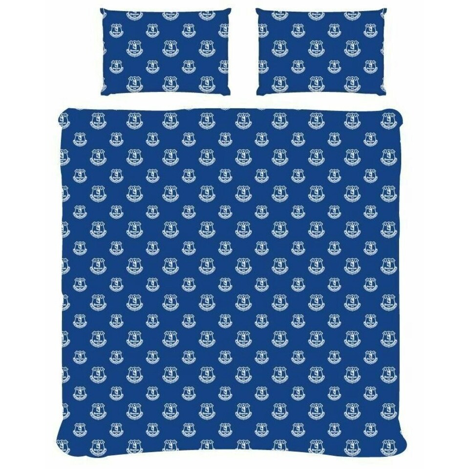 image 1 of Everton FC Pulse Duvet Cover Set - White/Royal Blue - Double