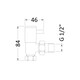 image 2 of Angled Round Radiator Valves, Sold in Pairs - Supplied with 15mm Decorative Pipes and Concealing Plates - Chrome