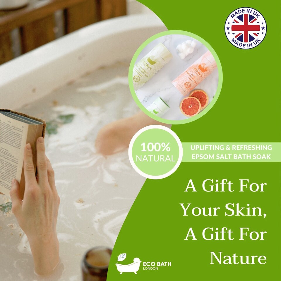image 1 of Uplifting & Refreshing Epsom Salt Bath Soak Gift Tube