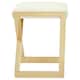 image 4 of Interiors by Premier Ivory Velvet Bar Stool, Gold Finish Frame Bar Chair with Footrest, Modern Design Home Stool for Living Area