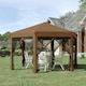 image 10 of Outsunny 3.8m x 3.2m Pop Up Gazebo Hexagonal Canopy Tent Outdoor Sun Protection with 6 Mesh Sidewalls, Hand Bag, Grey