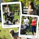 image 9 of PawHut Folding 3 Wheel Pet Stroller Travel Adjustable Canopy Storage Brake Grey