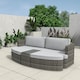 image 9 of Direct Wicker Outdoor Garden Rattan Sun Lounger with Coffee Table
