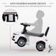 image 6 of HOMCOM 3-in-1 Ride On Car Foot To Floor Slider Toddler with Horn Steering Wheel NO POWER Manual Under Seat Storage Safe Design for 1-3 Year Old White