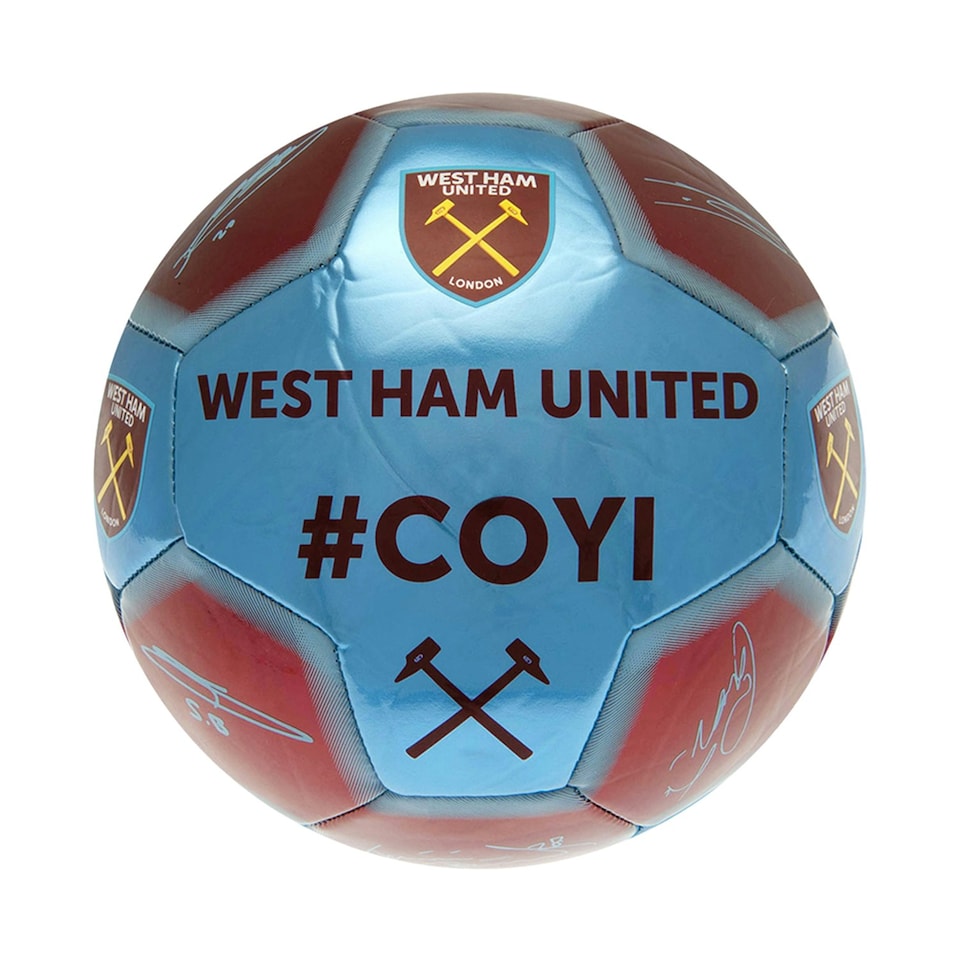 image 1 of West Ham United FC Signature Football - Sky Blue/Claret - 1 Blue