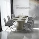 image 8 of Swivel Chair Daya - upholstered, robust fabric, 55.5 x 58 x 87 cm - Set of 6 Grey | Anthracite