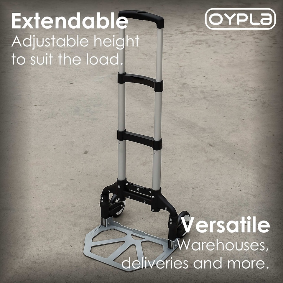 image 1 of 80kg Heavy Duty Folding Foldable Hand Trolley Sack Truck Cart