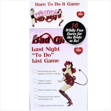 Amscan Good Girl/Bad Girl Hen Night Dare Card - White/Red/Black - One Size