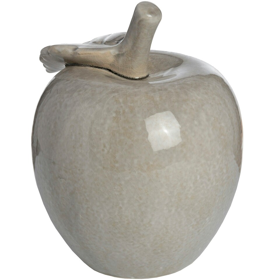 image 1 of Hill Interiors Ceramic Apple - Antique Grey - Large (H20 x W17.5 x D23cm)