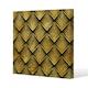image 1 of Golden Geometric Flower Pattern (Canvas Print) 114 x 114 x 4cm