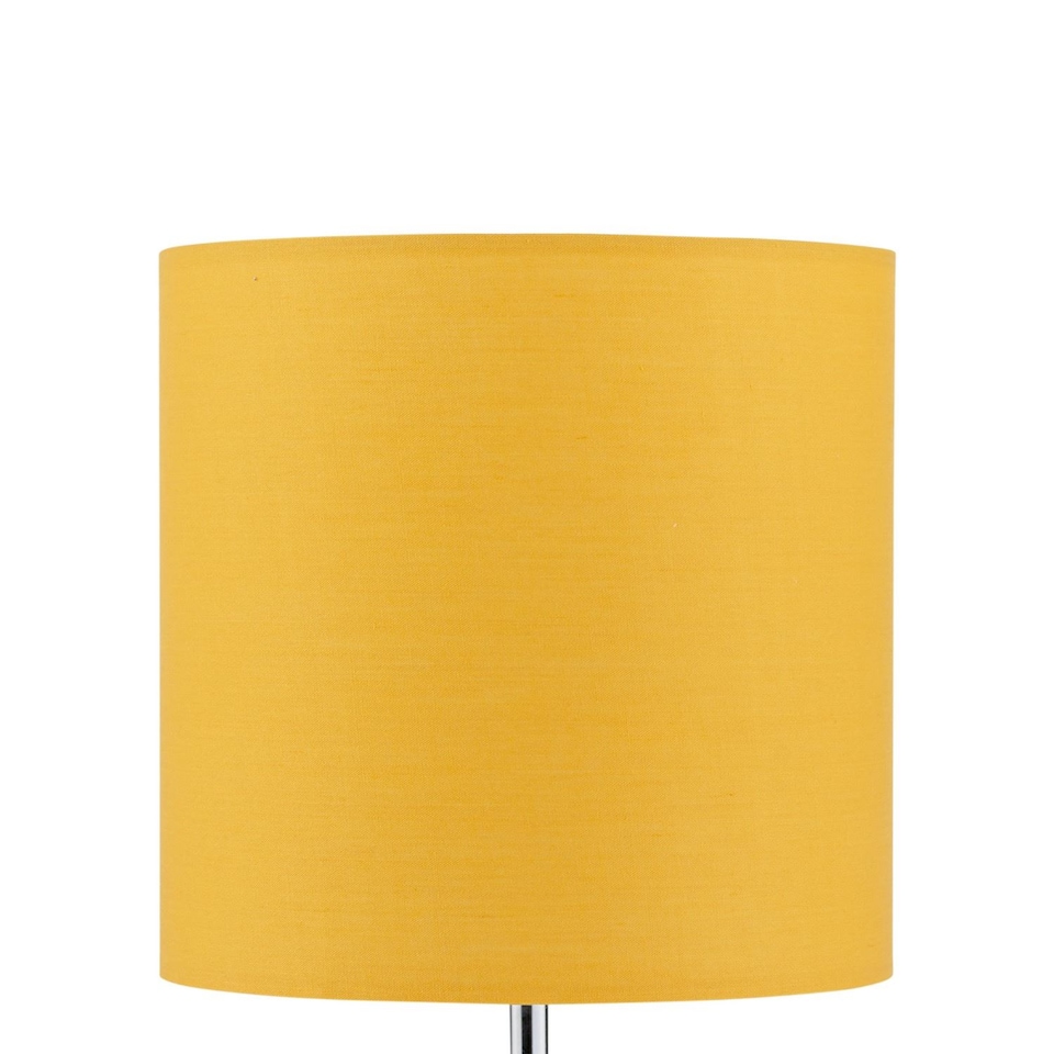 image 1 of Ochre Yellow Textured Cotton 17cm Table Lamp Shade | Yellow | Small | 1