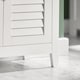 image 7 of SoBuy BZR13-W,Slim Bathroom Storage Cabinet with 2 Shelves & 2 Shutter Doors | White | White | 1