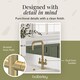 image 5 of Kuma Kitchen Mono Mixer Tap Dual Lever, Brushed Brass 361mm | Copper | Brushed Brass | 1