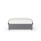 image 2 of Signature Platinum 2000 Pocket Sprung Silver Plush Velvet Divan Set Small Double
