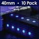 image 4 of ValueLights Decking Lights 10 Pack Silver Outdoor Decking Light Blue 40mm