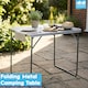 image 2 of Harbour Housewares Folding Table - Small Compact Metal Trestle Tables Foldable Portable Outdoor Camping Side Table 80cm x 60cm