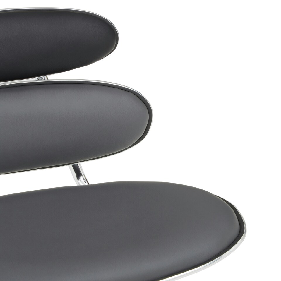 image 1 of Interiors By Premier Ergonomic Black PU Home Office Chair, Comfortable Work From Home Office Chair, Movable Ergonomic Chair