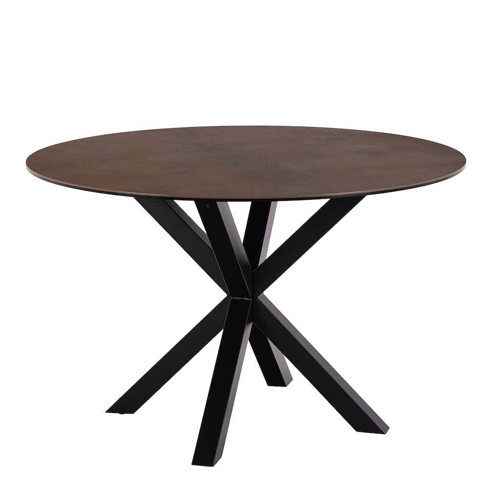 image 1 of Heaven Round Dining Table with Ceramic Rusty Brown Top
