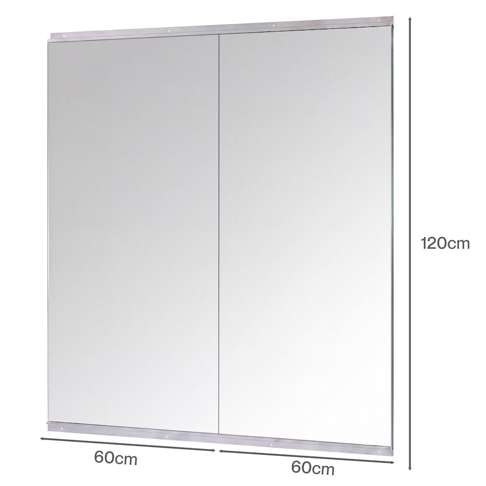 image 1 of Yezi Home Gym Mirrors Wall Mounted Large Full Body Mirror 2 PCS 120cm x 60cm