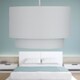 image 7 of Pair of Light Grey 2 Tier Ceiling Light Shades | Grey | Medium | 2