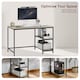 image 3 of Vida Designs Brooklyn Computer Desk 2 Shelves Home Office Workstation, Grey
