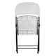 image 4 of Harbour Housewares Folding Trestle Chairs - White - Pack of 6