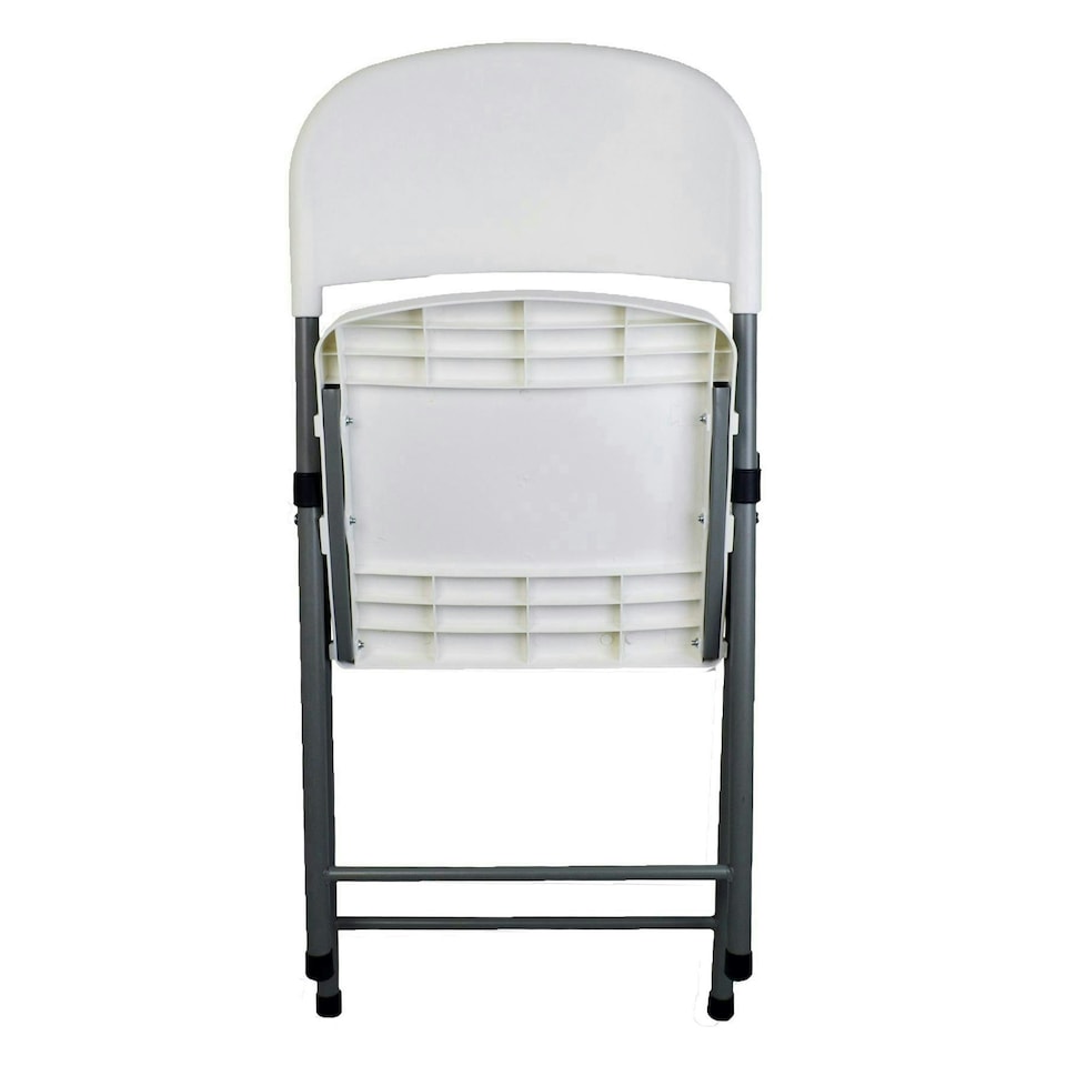 image 1 of Harbour Housewares Folding Trestle Chairs - White - Pack of 6